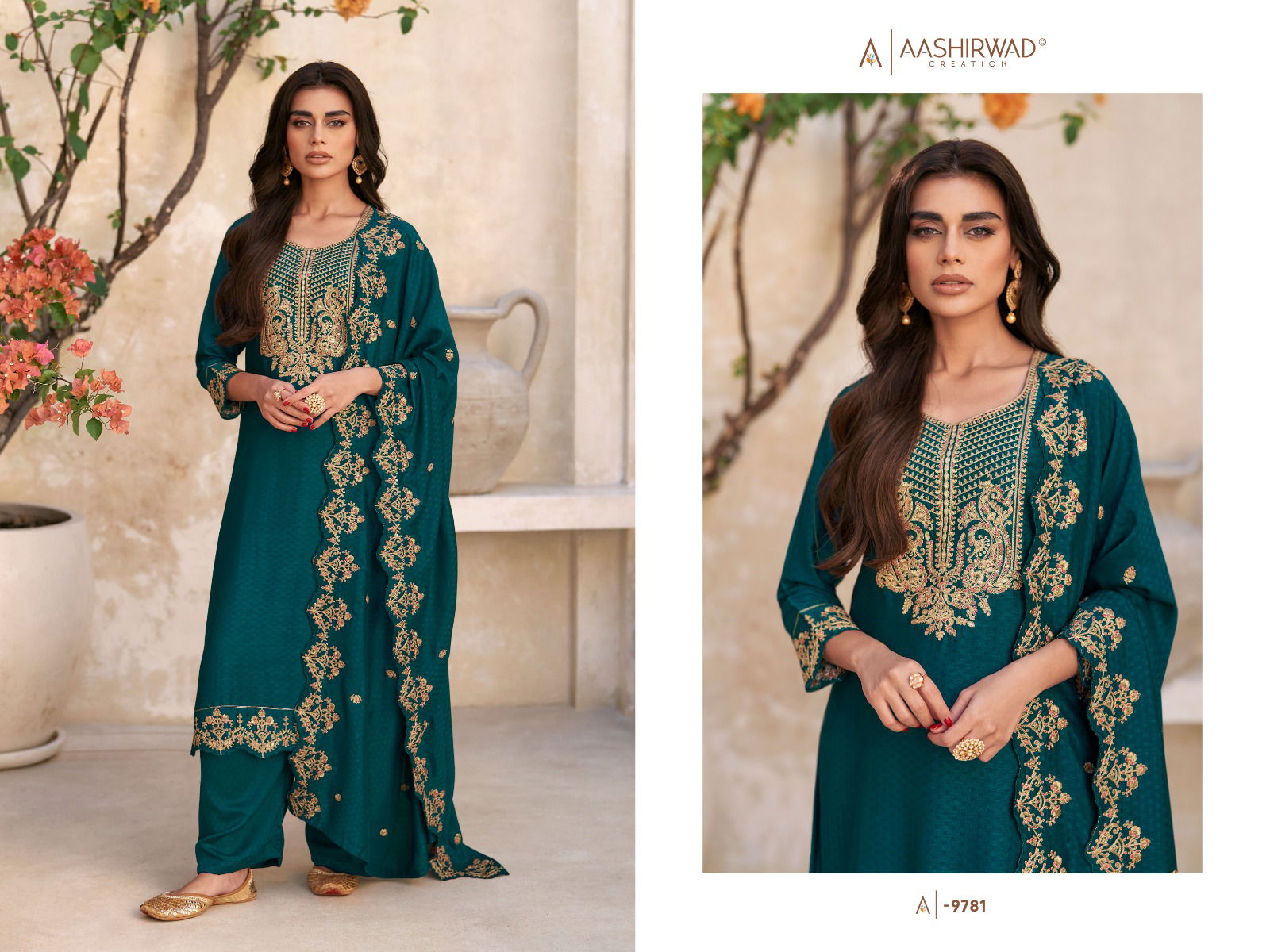 Gulkand Swaraj By Aashirwad Designer Silk Salwar Kameez Catalog
